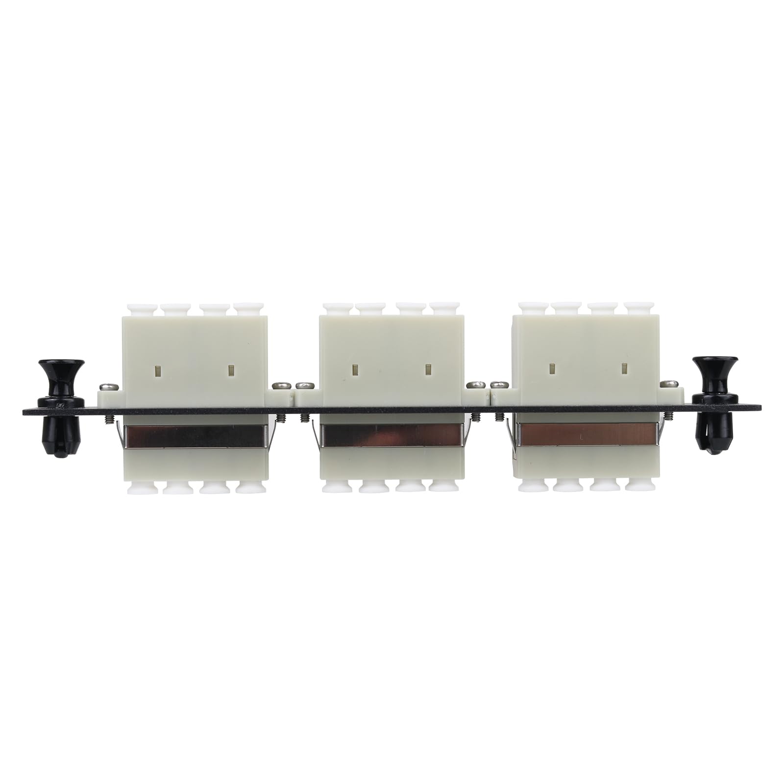 Lot de 2 panneaux de brassage en fibre LC/MM, 3 adaptateurs LC multimodes gris 4 canaux, 12 ports fibre