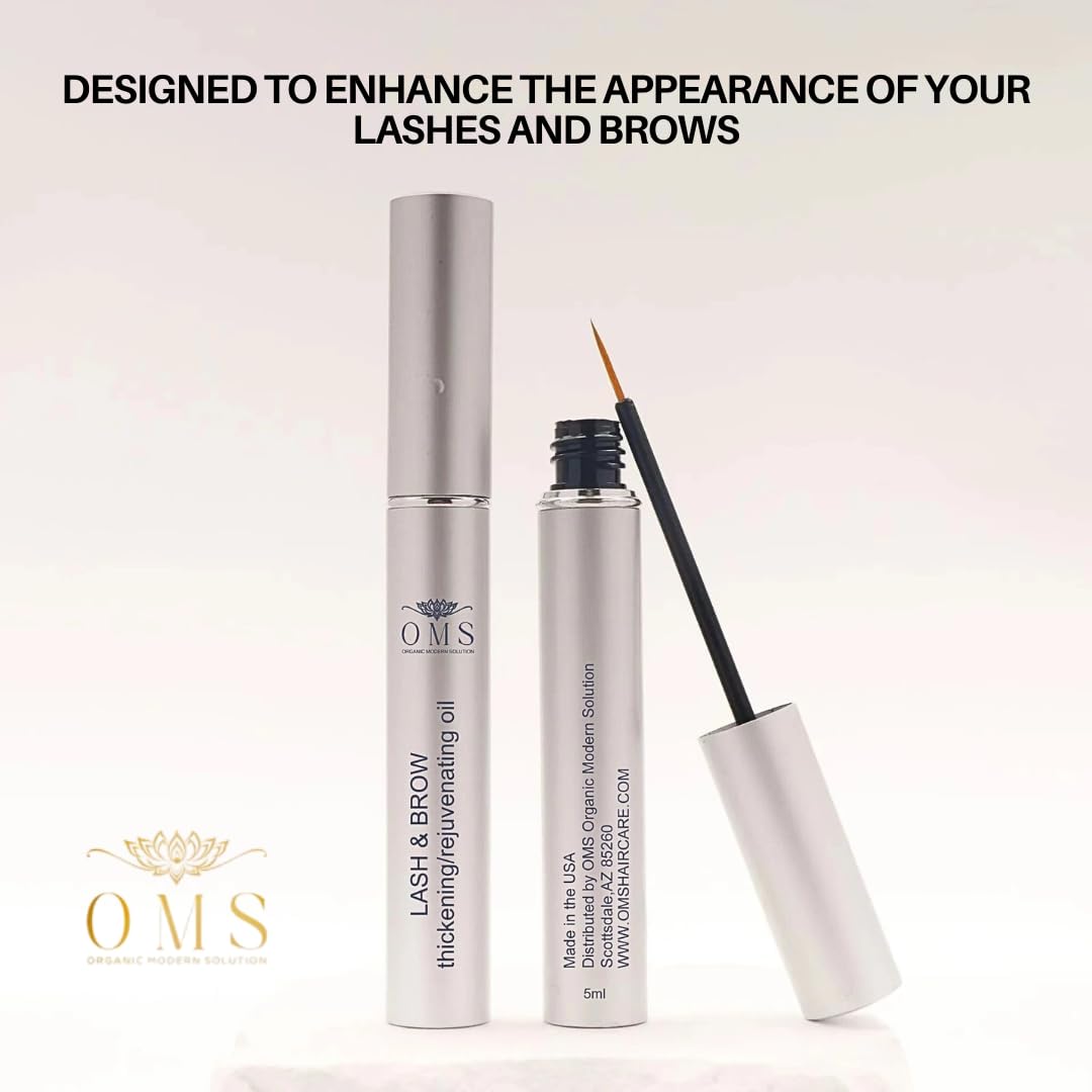 OMS Eyelash and Eyebrow Growth Oil, Cosmetologist Created, Natural Enhancement Serum, 5ml - Image 3