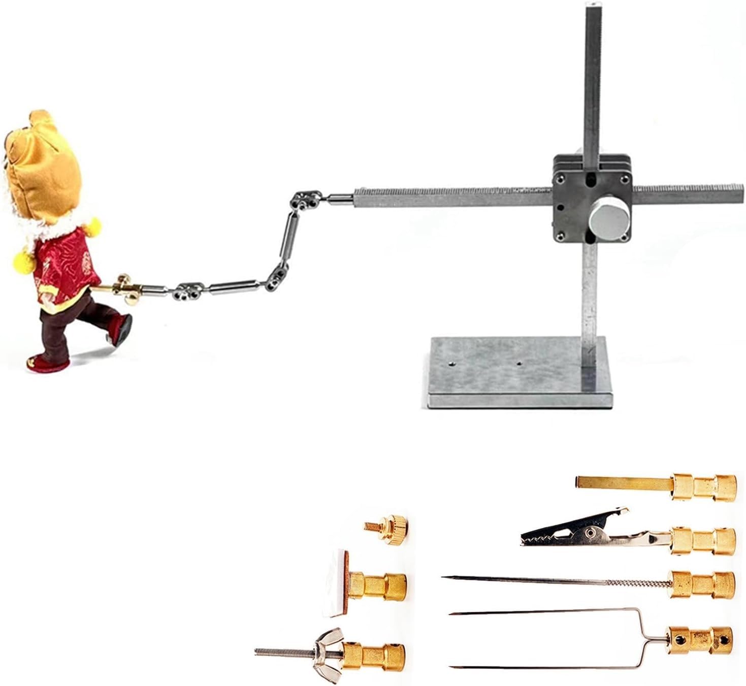 WLYPE Stop Motion Animation Kit - Studio Stop Motion Rig Arm with XY axis,Claymation Rigging System for Claymation & Animation Projects, Max Payload 200-300g-Includes 5pcs Connectors(H:16cm)
