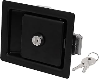 IIVVERR 135mmx108mmx58mm Metal Pull Type Security Slam Latch Lock Locker Black (135mmx108mmx58mm Metal Pull Type Security Slam Latch Lock Locker Black