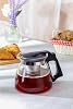 Orret Home Heat Resistant Borosilicate Glass Teapot with Self Strainer, Stylish Design 900 Ml