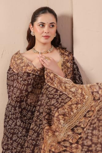 Image of TAMAIRA FASHION Mulmul Pure Cotton Saree For Woman Warli Batik Printed |Office Wear Daily Wear Sarees For Women Without Blouse Piece(Available in 11 Colours)