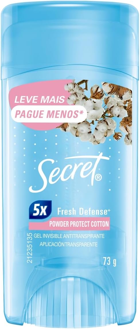 Desodorante em Gel Antitranspirante Secret Powder Protect Cotton 73g Desodorante em Gel Antitranspirante Secret Powder Protect Cotton 73g