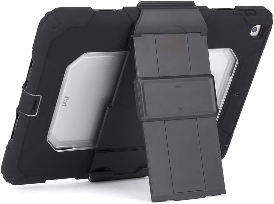 Griffin Technology iPad 9.7 (2017) Rugged case, Survivor All-Terrain with Stand, 4 Layers of Protection, 8ft Drops, Black/Clear