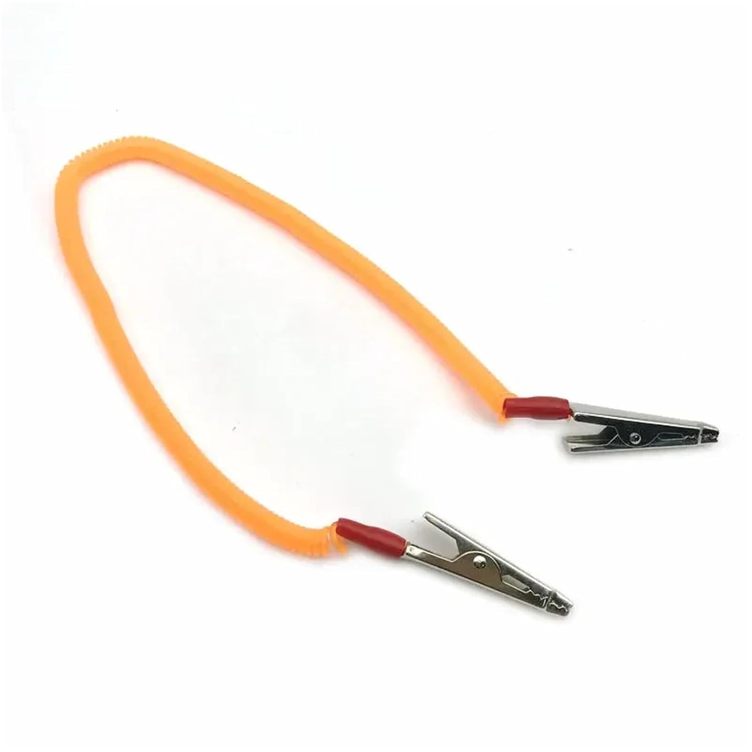 Bib Clips 30pcs Dental Bib Clips Chains Coil Napkin Holder Crocodile Clip Stretchy for Fabric Securing(Orange)