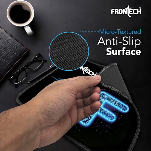 Image of FRONTECH Gaming Mouse Pad | Water Resistant | Anti-Slip Base | Stitched Edges | 232mm x 182mm x 2mm | Red /Black (MSP-0062 Blue)