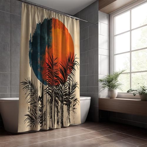 Rideau de douche 100x180 imperméable rideaux baignoire polyester lavable en machine
