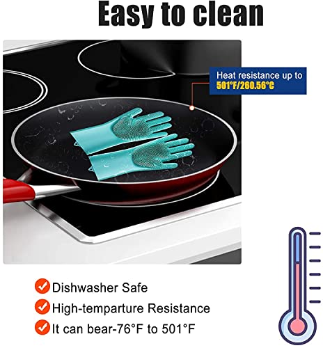 VSV stoage Pet Grooming Gloves for Bathing & Hair Removal, Dogs & Cats Bath Shampoo Brush, Durable Silicone Scrubber Massage Glove for Horse Shower, Soft Spiky Scrubber Waterproof 2 Pack (Green) - Image 8