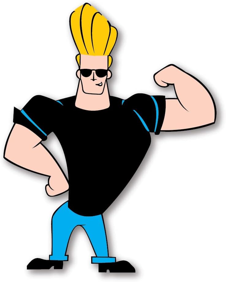 Bhai Please Johnny Bravo Wooden Fridge Magnet (Pack of 1) Fun Comic Character Gift and Decoration