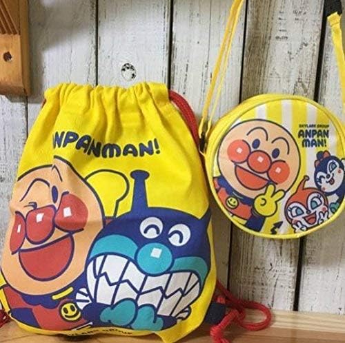 Japan lottery Anpanman Baikinman Backpack Bag 2-Piece Set