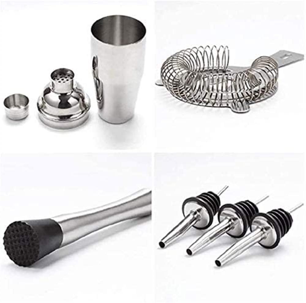 Kit para bartender con coctelera de acero inoxidable miniatura 5