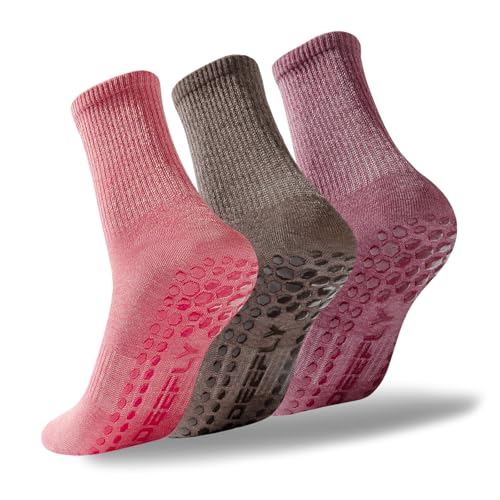 Image of deefly Women Yoga Socks,Non Slip Grip Pilates Socks Unthickened
