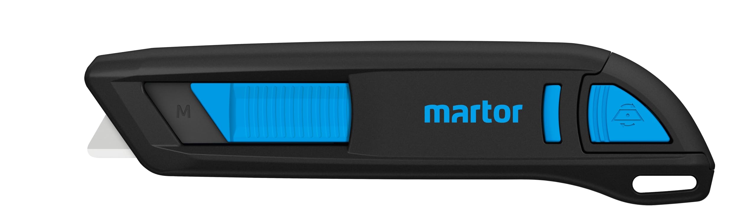 MARTOR Safety Knives with Blade Retraction & Rounded Blade, SECUNORM 300, Professional Cutter, Lightweight, Plastic, Right- and Left-Handed, Cutting Depth 9 mm