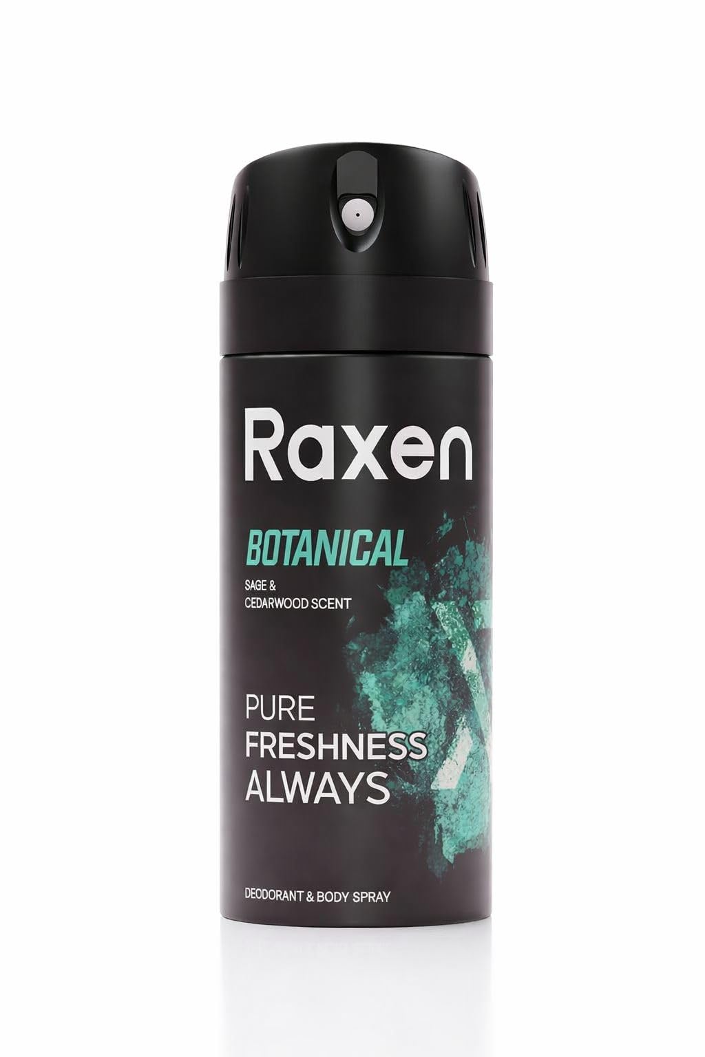 Raxen Erkek Deodorant Spreyi - Botanical Serisi - 150ml - Etkili Ter Kokusu Önleyici - Alüminyumsuz ve Leke Bırakmayan Formül - Gün Boyu Ferahlık Veren Erkek Vücut Spreyi