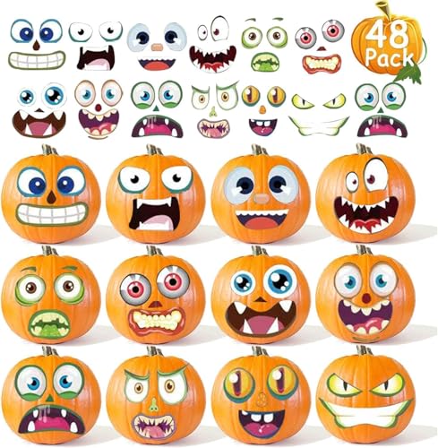 Halloween Pumpkin Decorating Stickers Mini for Kids Toddlers Party Favors