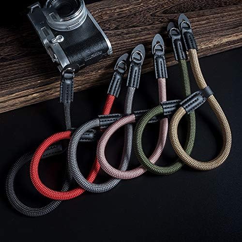 LXH Digital Camera Wrist Strap Handmade Nylon Camera Wristband Strap Compatible with Sony NEX Leica Canon Nikon Panasonic Fujifilm Olympus Pentax Samsung Mirrorless compact Cameras (Red)