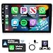Podofo 10.1" Double Din Car Stereo GPS Android 8.1 Car Radio in Dash Touch Screen Navigation Head Unit Support Bluetooth/WiFi/USB/AM/FM Radio/Mirror Link/Subwoofer with Backup Camera