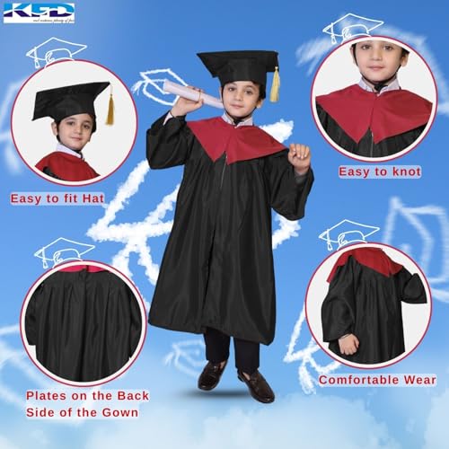 Image of Kaku Fancy Dresses Graduation Gown With Hat & Stole /Scarf | Degree Costume For Convocation Dress For Boys & Girls