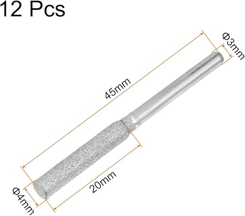 Miniatura 2 de HARFINGTON 12 piezas de afilador de motosierra de diamante de 532 pulgadas de 0.157in de cabeza cilíndrica eléctrica