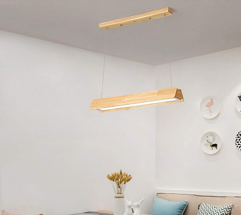Light Lamp Chandelier Nordic Solid Wood Dining Room Bedroom Pendant Light Simple Modern Bar Cafe Corridor Led Lights [Energy Class a +]