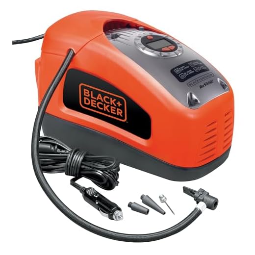 BLACK+DECKER ASI300 Compresor de aire 160 PSI 11 bar Fuente de alimentación: Cable eléctrico Rojo/Negro