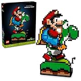 LEGO Super Mario Super Mario World: Mario & Yoshi Nintendo Collectible Set, Pixeled Figures, Gift for...