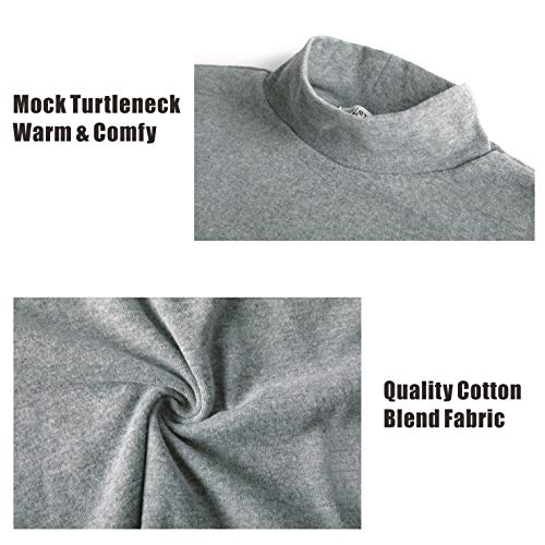 Derminpro Men's Slim Fit Long Sleeve Mock Turtleneck Knit Pullover Soft T-Shirt4