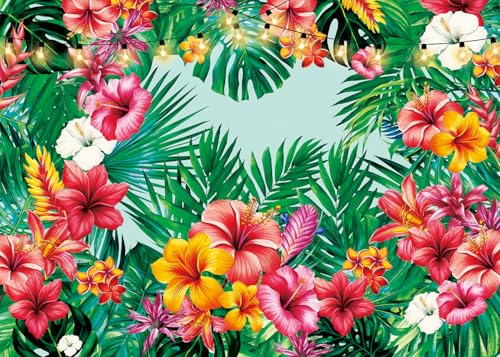 Fondo fotográfico hojas tropicales 240x180 cm miniatura 1