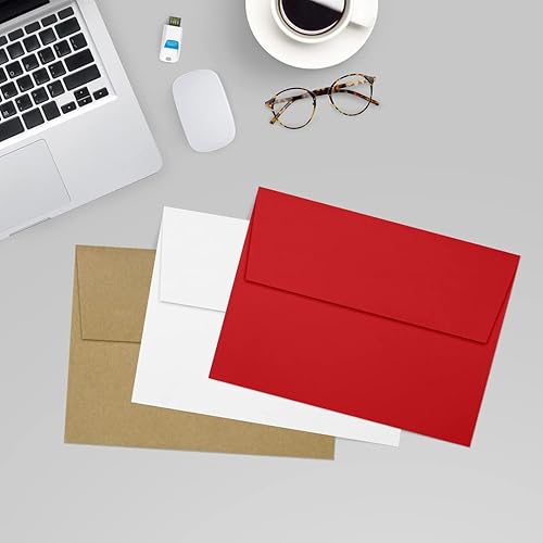 Miniatura 9 de A7 sobres de invitación (5 14 x 7 14) - colores de lujo, Rojo Rubí