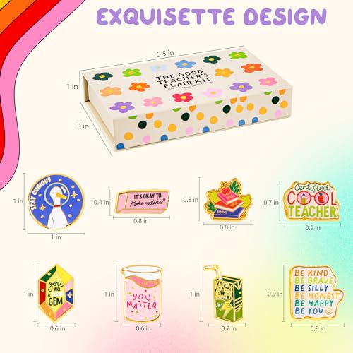 8 Enamel Pin Set, Perfect Brooch For Women And Men, For Showing Your Educator And Teacher Appreciation, Jewelry Lapel Pins Make A Great Teacher Gifts2