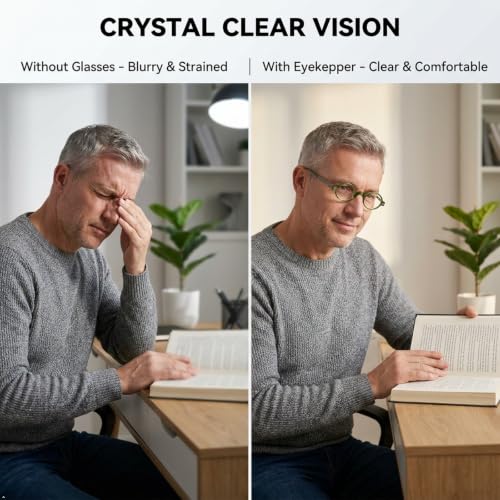 Image of Eyekepper Reading Glasses for Men, Small Round Readers Women, 3.00 Green | Mens Womens Cheaters, Reader Eyeglasses, All-Day Comfort Spring Hinges, Scratch Resistant for Work /Crafts