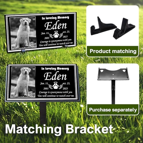 ENZUO Pet Memorial Stones for Dogs & Cats, Personalized Dog Memorial Plaques for Pet Grave Stones for Outdoor - Cats Headstones, Pet Tombstones for Grave Markers with Photo (Big Pet) - Thumbnail 5