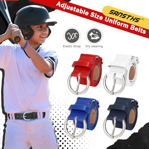 SANSTHS Adult And Youth Baseball Belt for Women Men,Elastic Adjustable Uniform Belt Softball Belt4