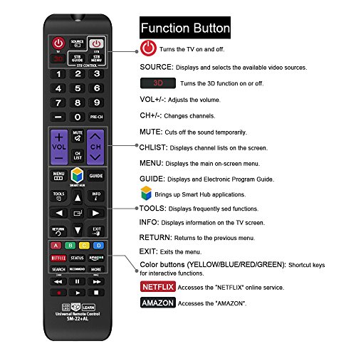 image for Nettech Universal Remote Control for All Samsung TV Remote LCD LED QLE