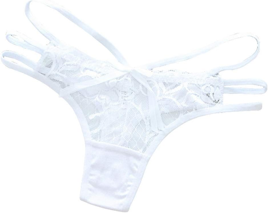 Women Underwear Sheer Floral Lace Thong Briefs Panties B18