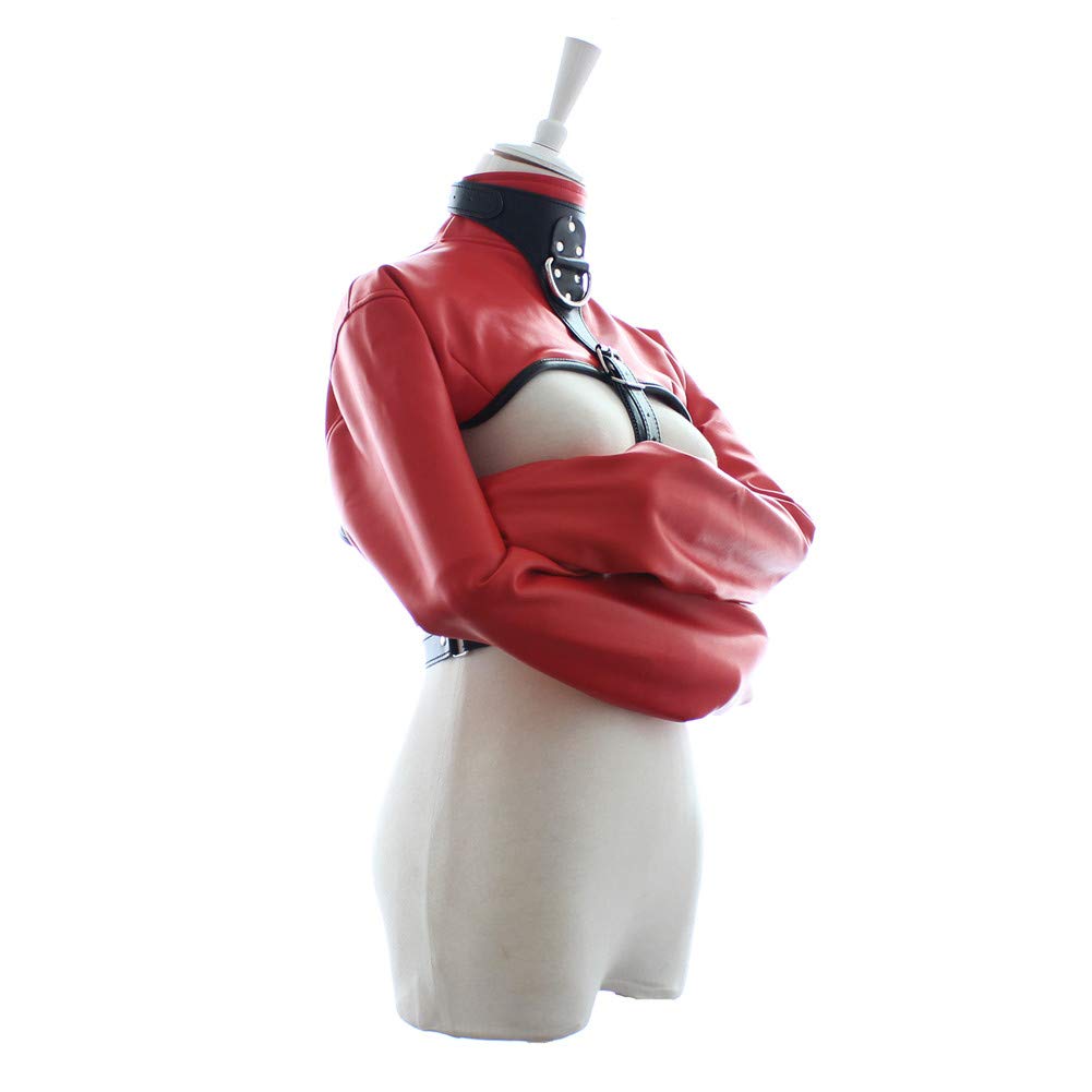 Monogant BDSM Armbinder Sac de restraint Menottes (Rouge)