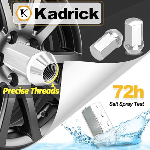 Kadrick 24pcs 14x1.5 Stock Lug Nuts 1.75 inch(45mm) Height 7/8" Hex(22mm), One-Piece Design Factory Wheel Lugnuts Compatible with Silverado & Tahoe GMC Sierra 1500 Buick Dodge Cadillac 6 Lug Wheels - Thumbnail 5