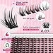PRO LASHBEAUTY Lash Clusters, Eyelash Clusters 8-18 Mixed Cluster Eyelash Extensions Mixed Lash Extension Reusable Soft & Comfortable (Bloomy,8-18mix)