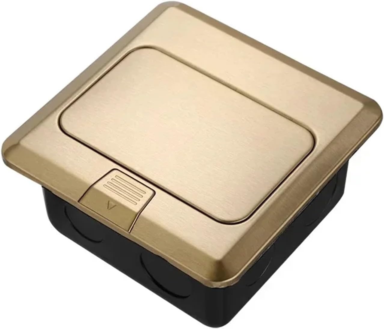 Floor Socket Hidden Type Power Outlet Stainless Steel Electrical Switches for Home Office Table(Golden,TL Computer)