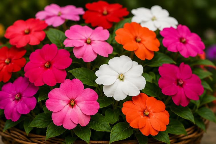 Impatiens Flower Seeds | Mixed Color Busy Lizzie Flower Seeds | Premium Non-GMO Annual Flower Seed | Easy to Grow for Home Garden, Balcony, Shade Garden, Hanging Baskets & Pots | Approx. 100+ Seeds-image-42