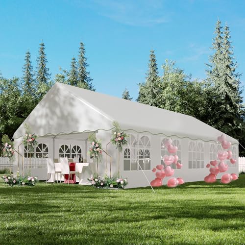 Large Wedding Tent with Removable Sidewalls, Event Canopy Shelter for Birthday Party, Outdoor Event