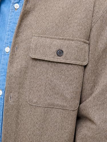 Overshirt JACK & JONES en maille solide manches longues style décontracté
