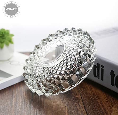 Maharsh Glass Tray for Ash - Glass Cut Design & Fine Quality - Diameter (19cm) 2