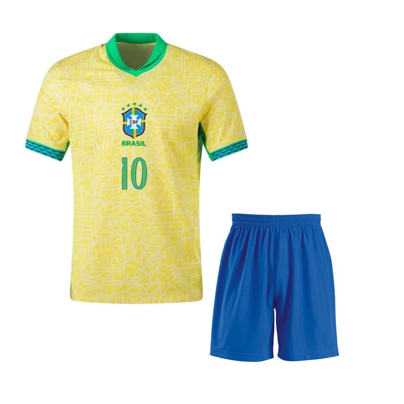 RJM Naimaar 10 Football Team Home Jersey with Shorts 2024 (Kids,Boys,Men)