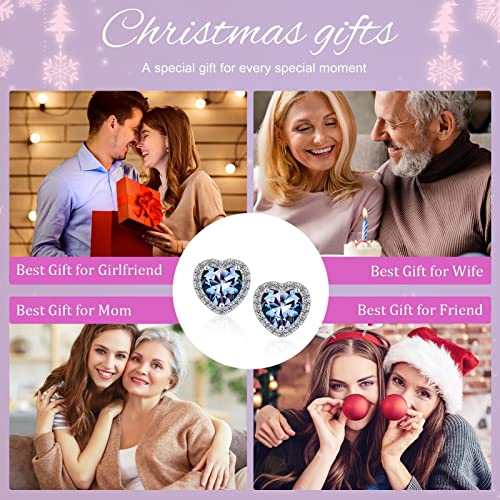 925 Sterling Silver Stud Earrings For Women, Yellow August Heart Birthstone Created Peridot Earrings Earrings Jewelry Gifts For Women Teen Girls Her Mom Girlfriend Wife Birthday #TOP6