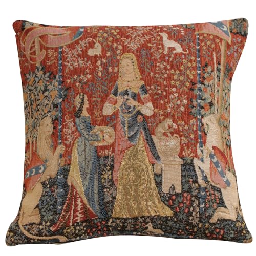 Medieval The Smell I Small Tapestry Throw Pillow Cover 14 x 14 in