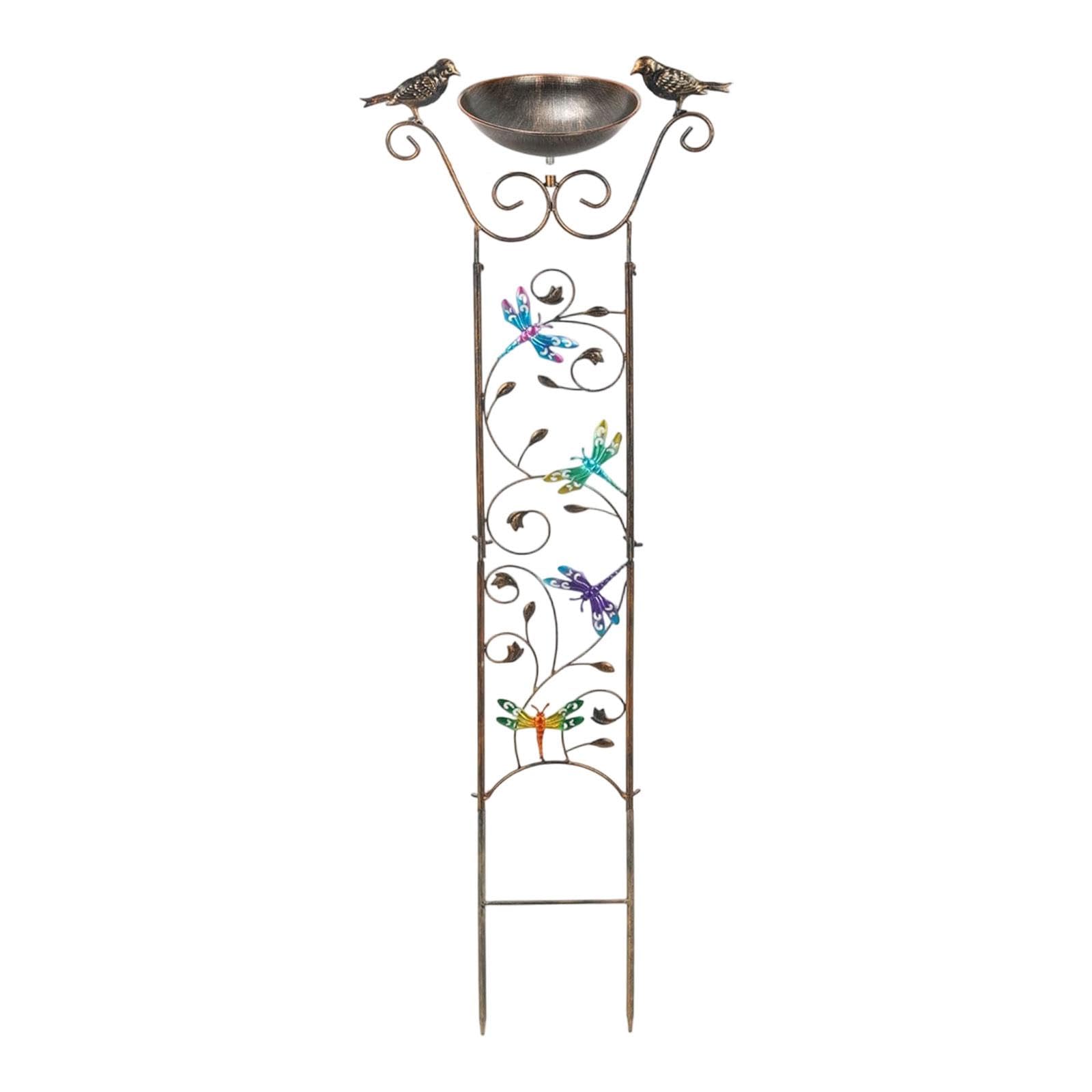 Mangeoire à oiseaux avec bain intégré pour décoration de jardin et porche