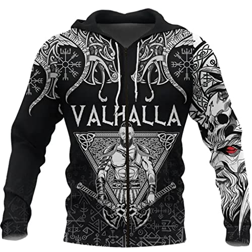 Sweat Viking Odin 3D pour eviter les motifs effaces au lavage