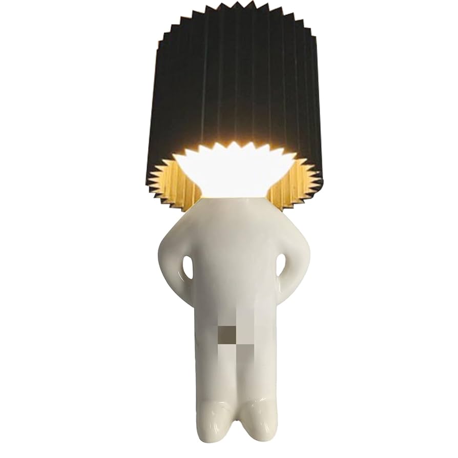 QuaHom A Little Shy Man Creative Lamp, Creative Shy Man Lamp