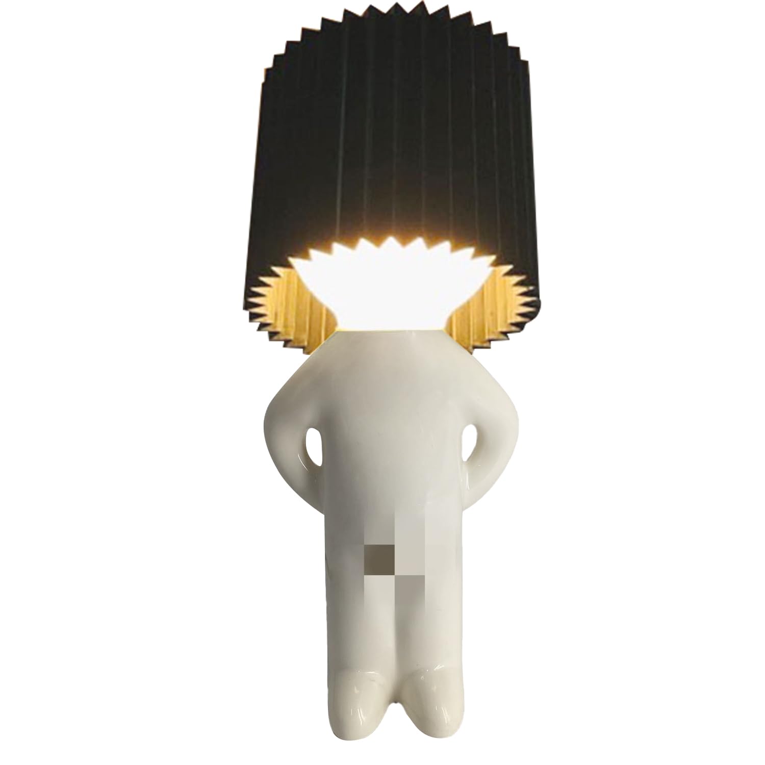 Naughty Boy Desk Light for Bedroom, Little Shy Boy Creative Lamp Plug-in Small Night Light, Novelty Gift, UK Plug (Black)
